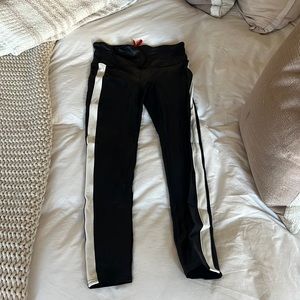 Spanx Faux Leather Leggings white stripe